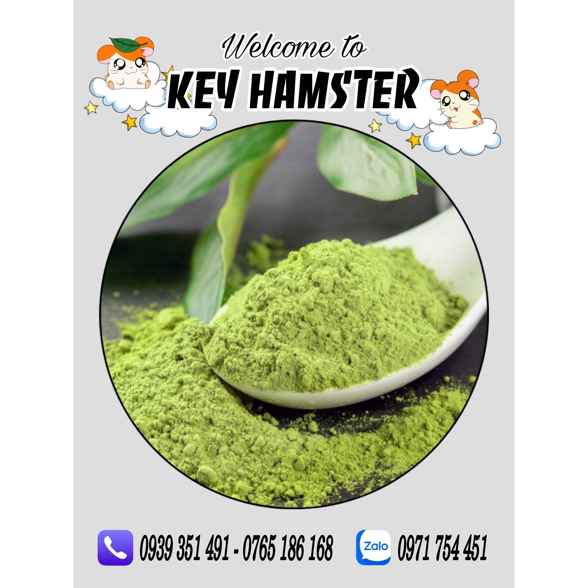 Bột trà xanh - giải nhiệt, kích thích vị giác, làm bánh cho hamster.