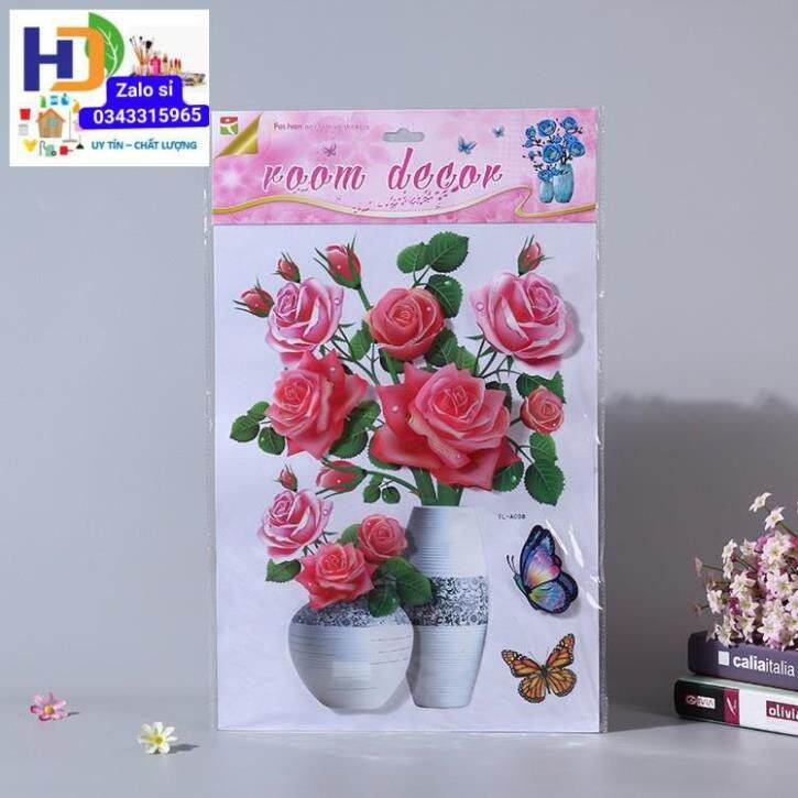 Tranh Dán Tường 3D Hoa Nổi (GIAO MẪU NGẪU NHIÊN)