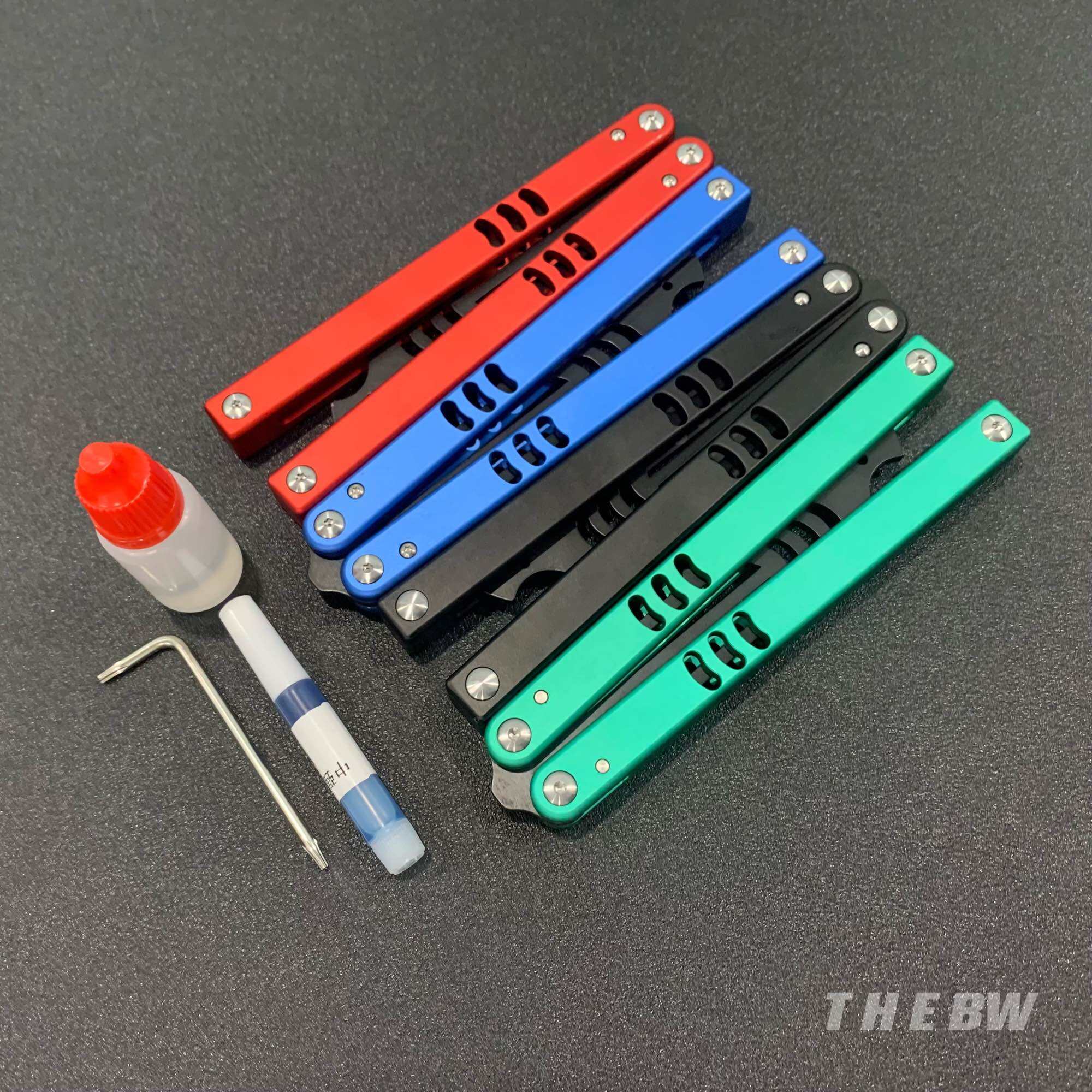 Mako V4 Dụng cụ mở nắp bia xoay Balisong Tặng phụ kiện bảo dưỡng Balisong