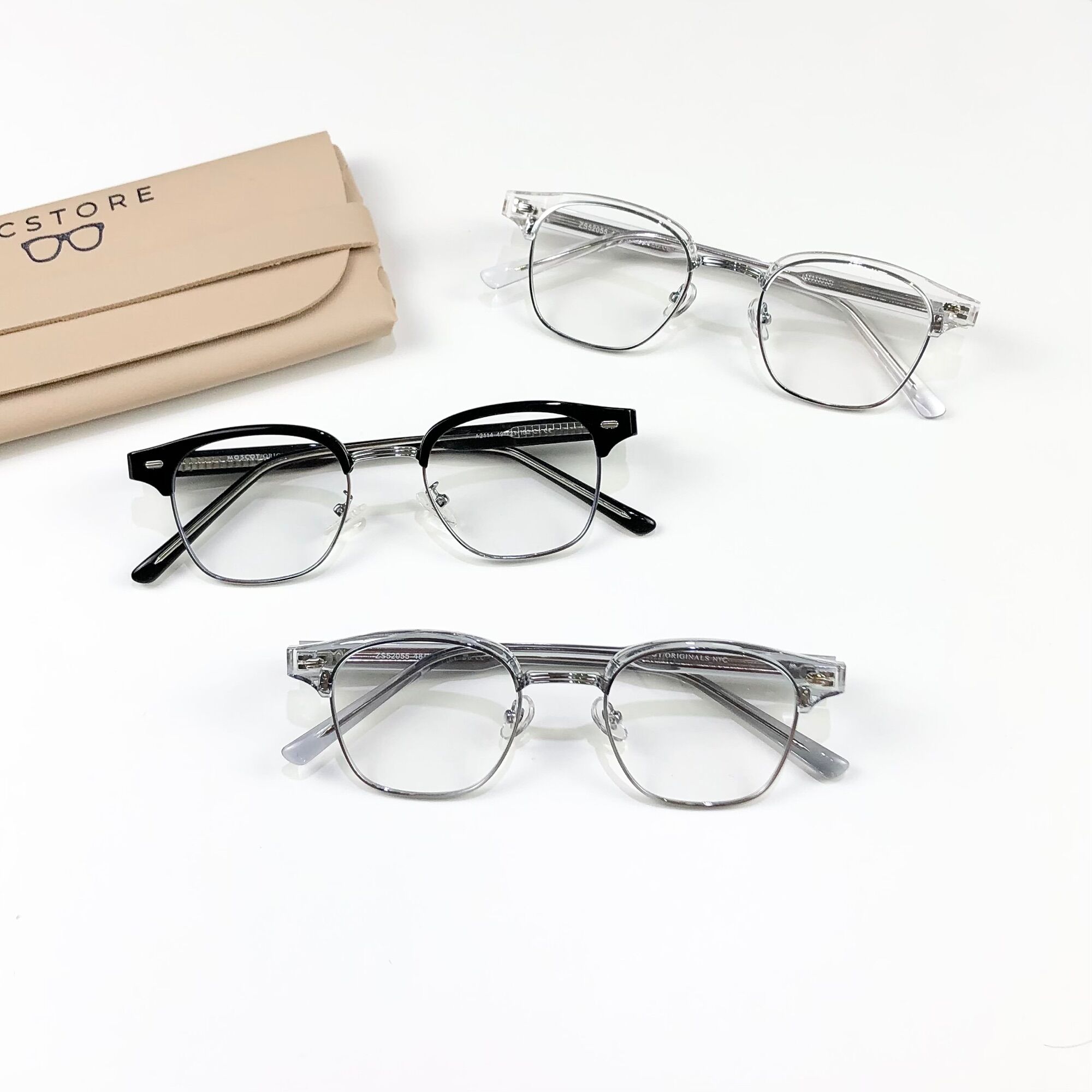 Mắt kính roke nửa gọng lõi thép cao cấp mcstore