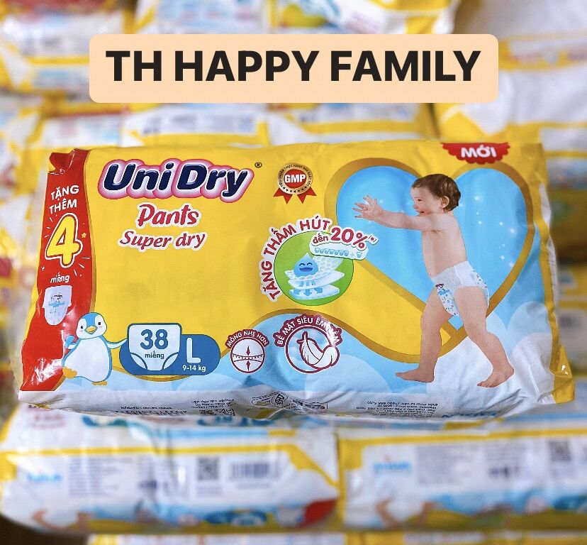Tã quần UniDry Super dry L38 tặng 4 miếng