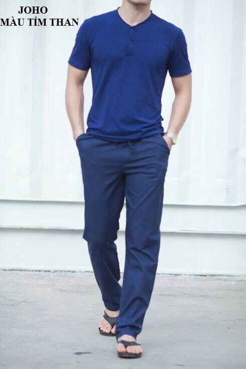 Quần đũi dài nam cao cấp màu Tím than