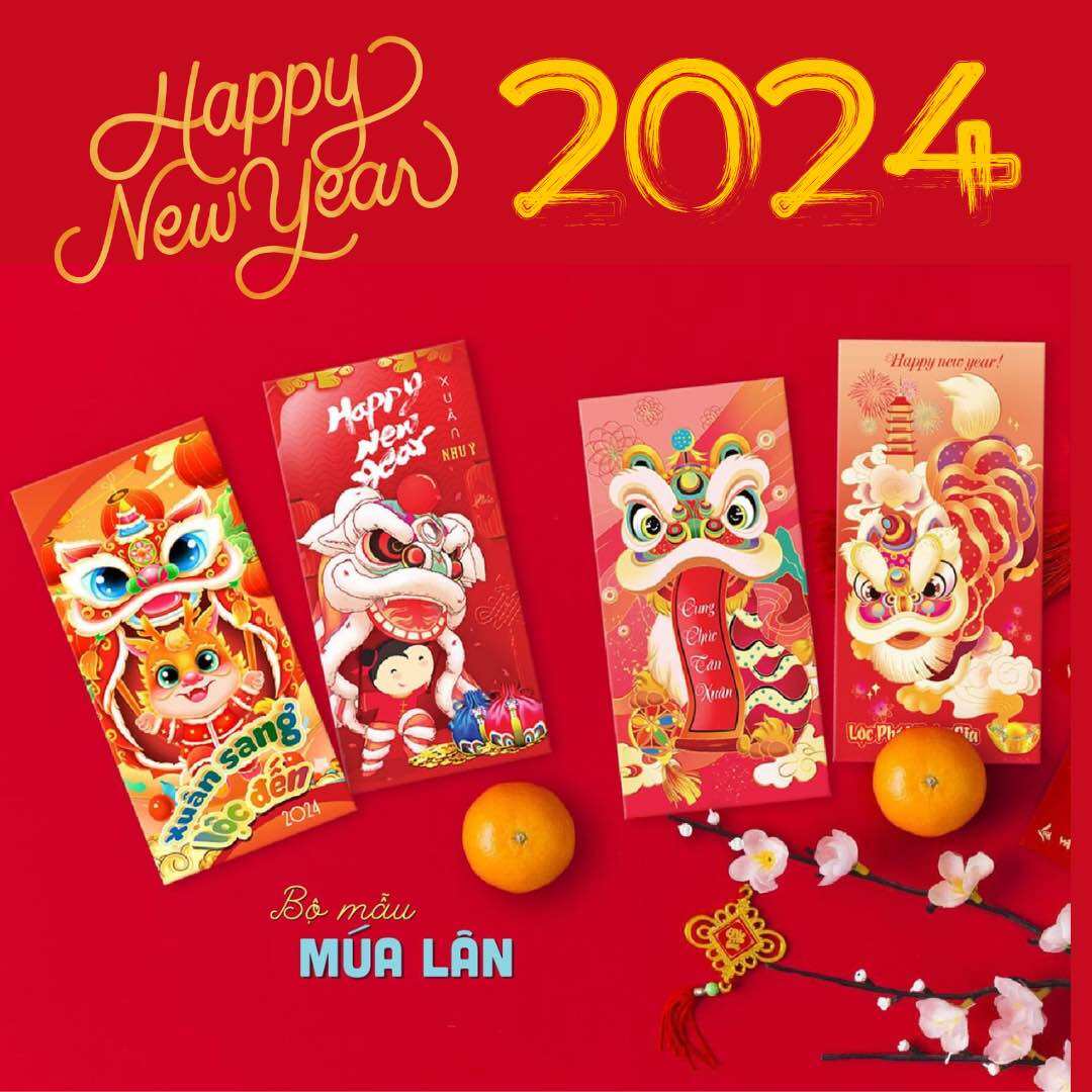 Set 20 Bao Lì Xì Tết 2024 nhiều mẫu