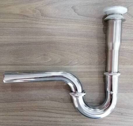 Bộ xi phông nhấn thoát nước lavabo, chất liệu thau si