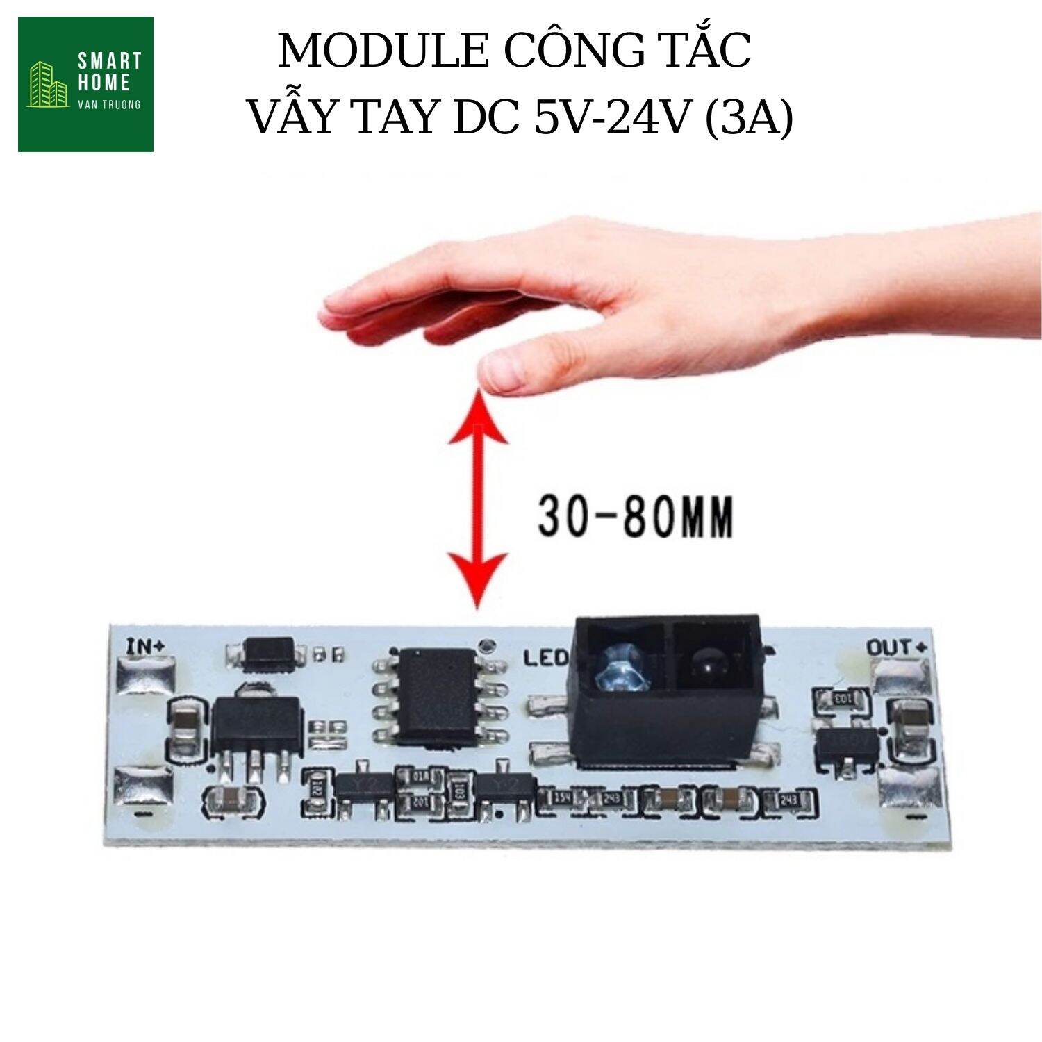 Module công tắc vẫy tay 5V-24V cho đèn tủ bếp