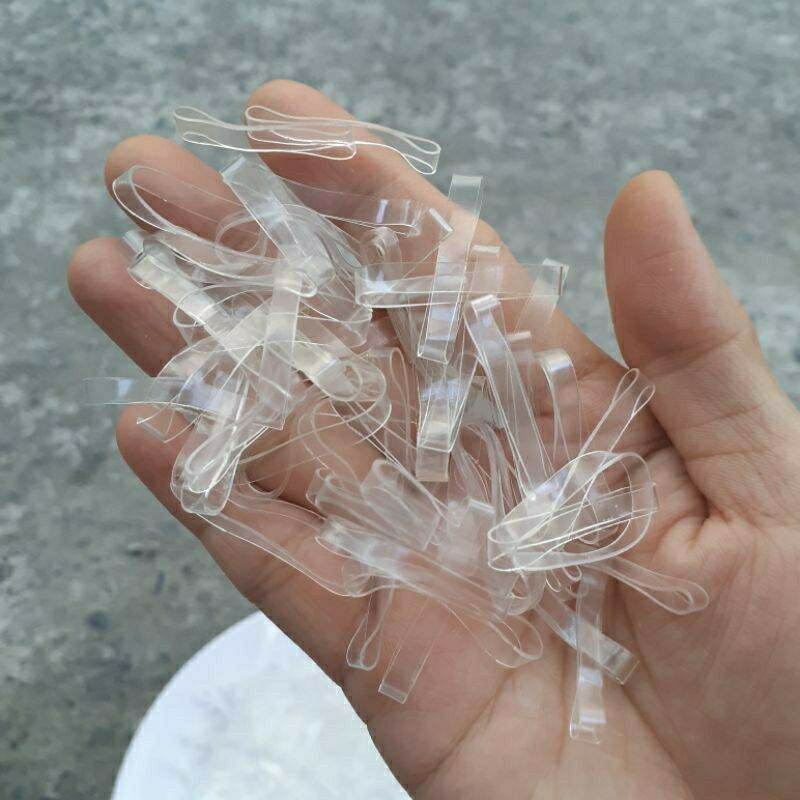 100g thun cột tóc màu trắng trong xinh xắn(cở to)