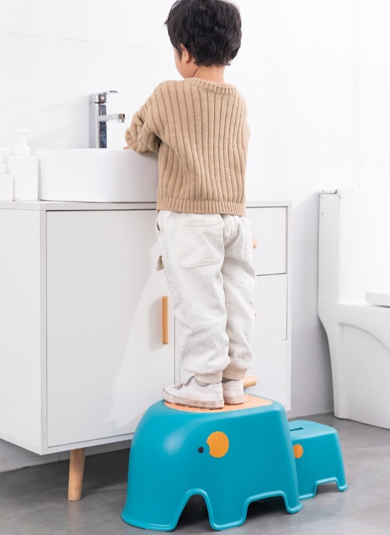 Ghế kê chân hình con voi, ghế tự lập, bệ bước chân cho bé