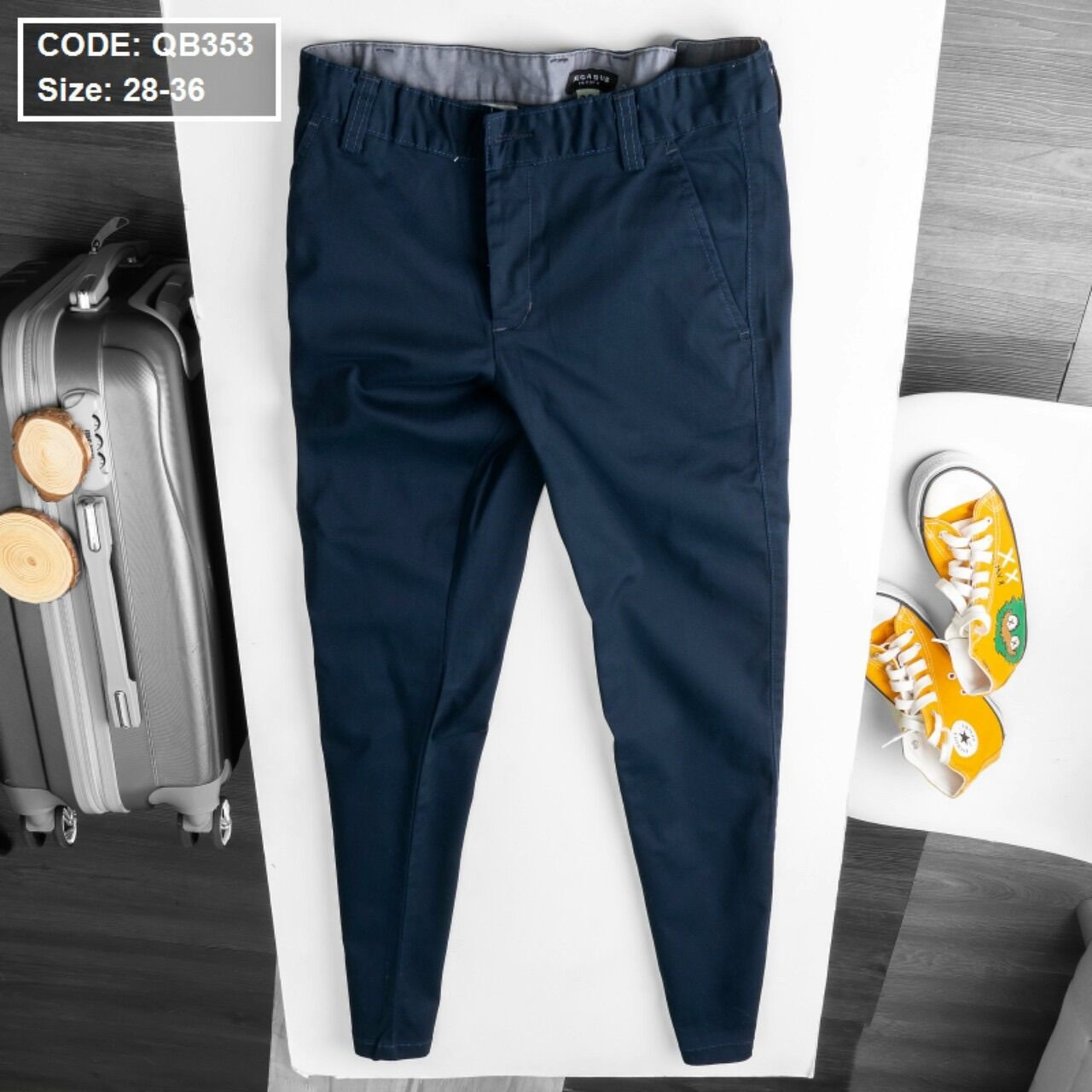 [HCM]Quần dài kaki nam phối lưng