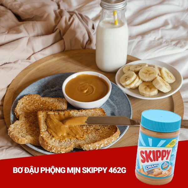 Bơ đậu phộng mịn Skippy (Mỹ) 462g - hsd 18 tháng