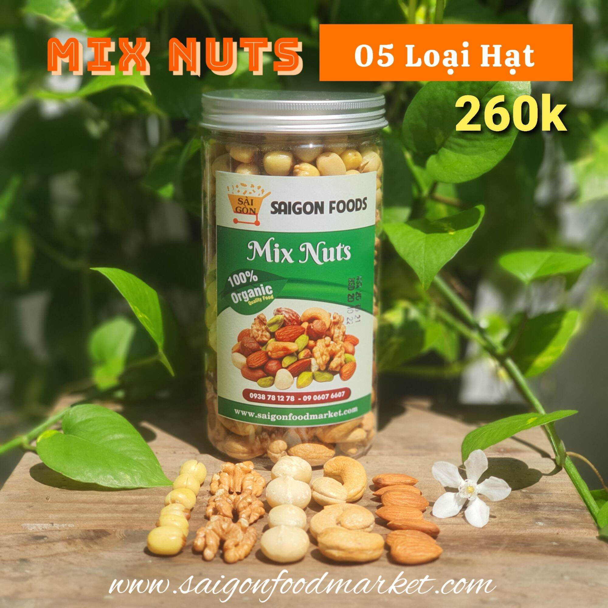 Mix 05 nhân hạt dinh dưỡng 500gram
