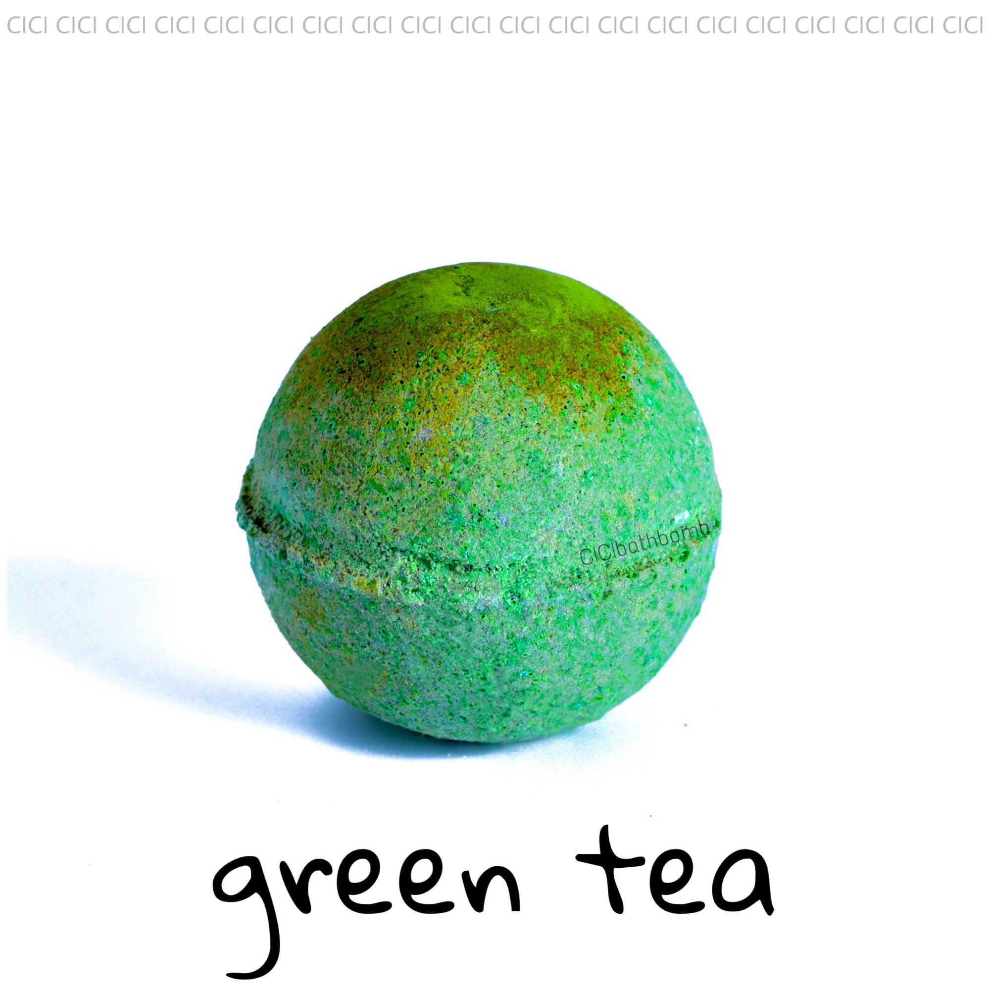Bom tắm Trà Xanh - Green Tea Bath Bomb - Viên thả bồn tắm