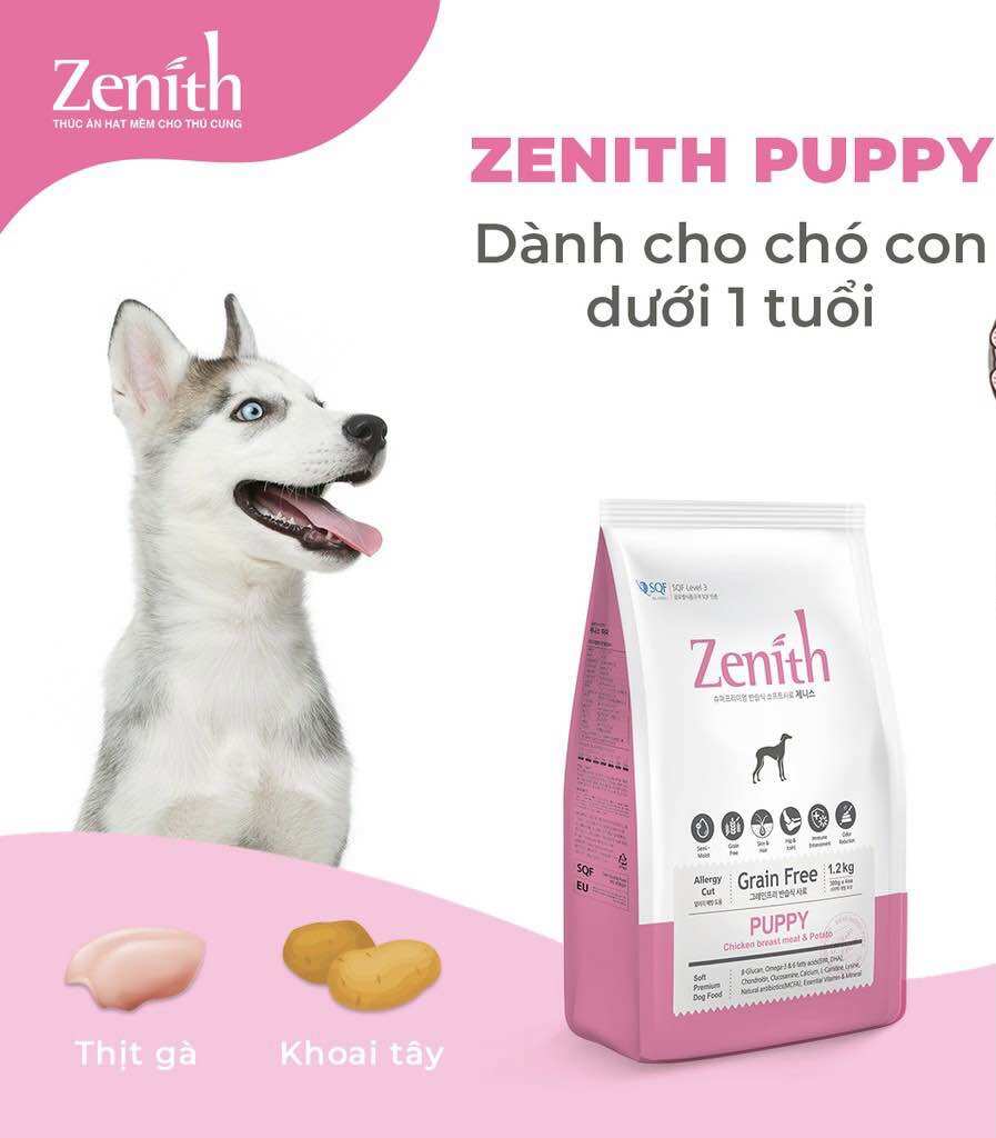 Hạt Mềm Cho Chó Con Zenith Puppy