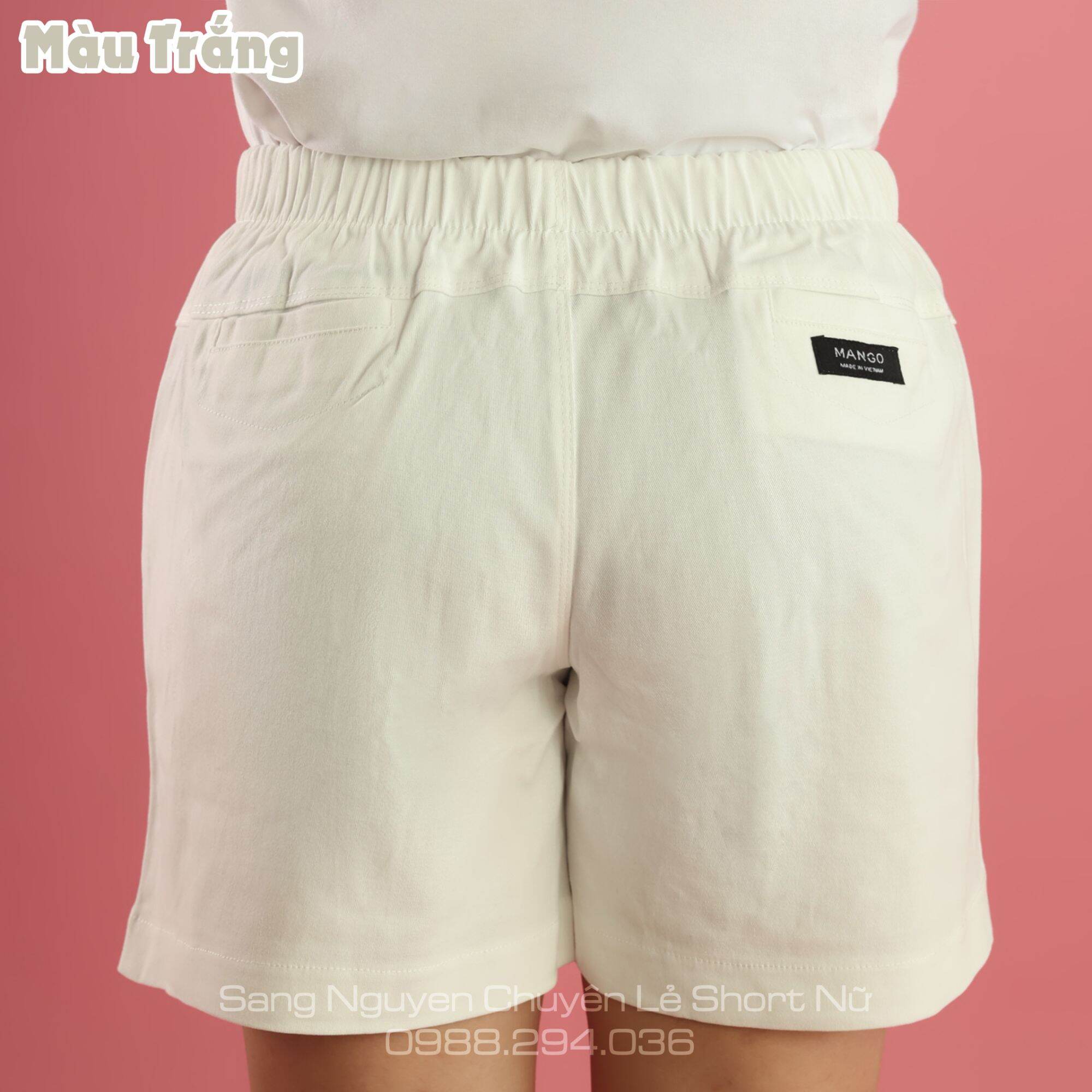 QUẦN SHORT NỮ KAKI LƯNG THUN