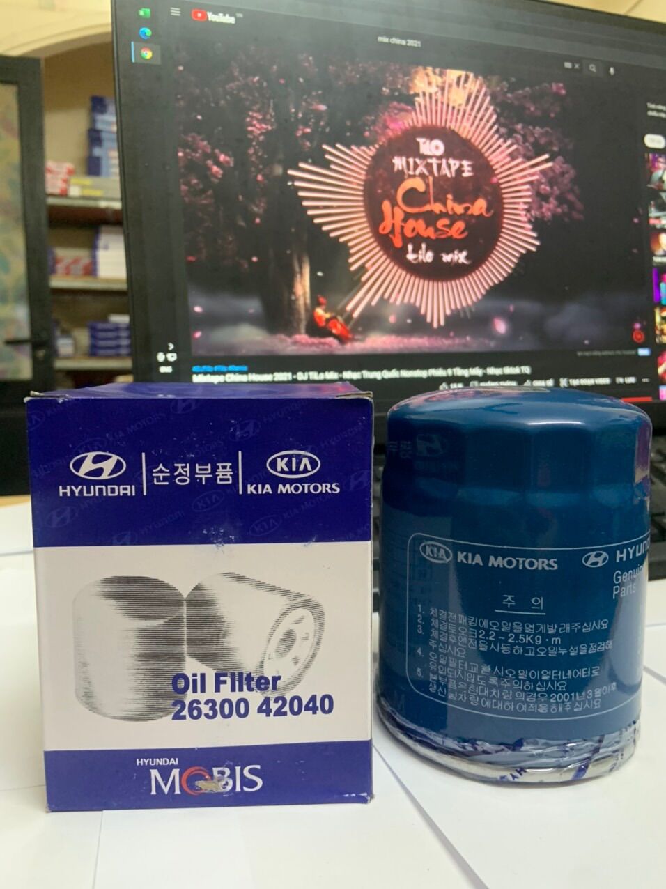 Lọc dầu , lọc nhớt xe tải Kia K165 , K200 , K250 , Hyundai Porter II MSP: 26300-42040