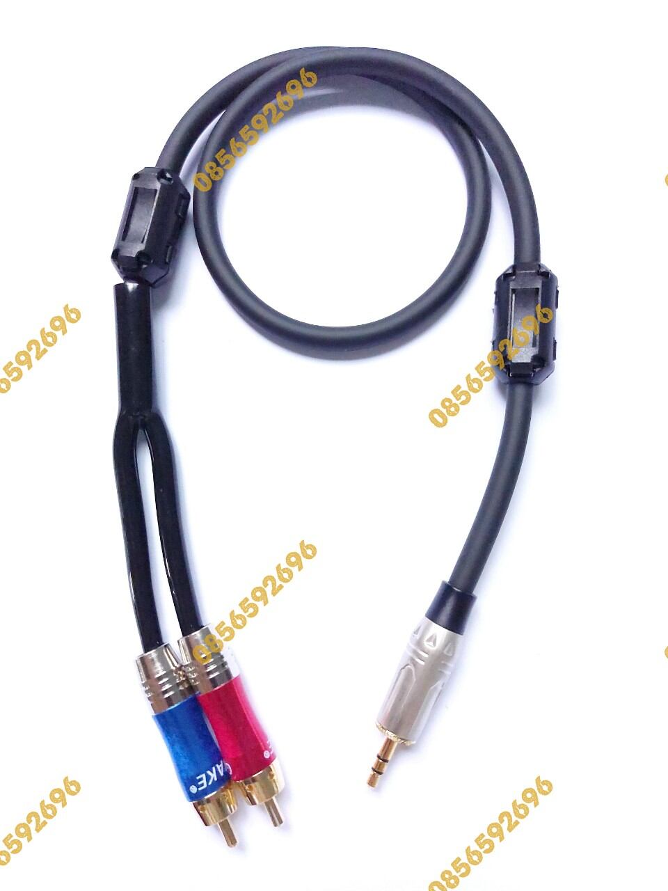 Dây tín hiệu jack 3.5mm ra 2 jack bông sen av, dài 1m