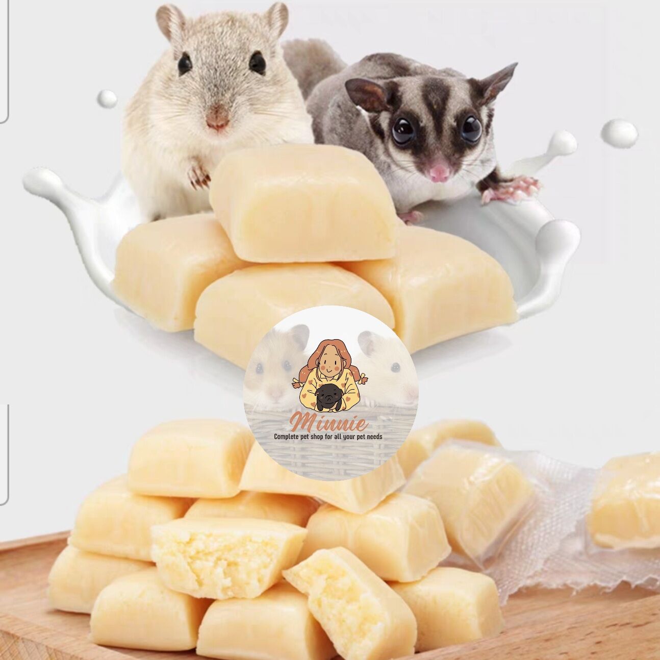 Phô mai viên tươi mềm cho thú nhỏ, Hamster, Sóc, Rat