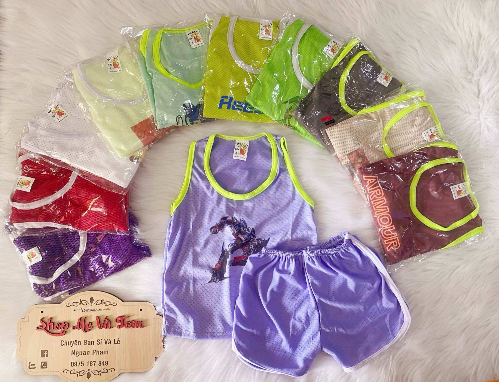 COMBO 4bo, bộ thun lưới bé trai,{4-16kg}