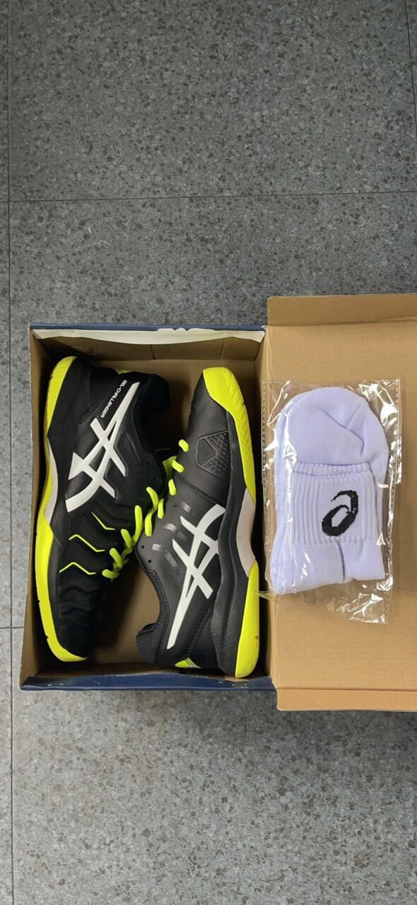 Giày tennis asicd black chuối 2022