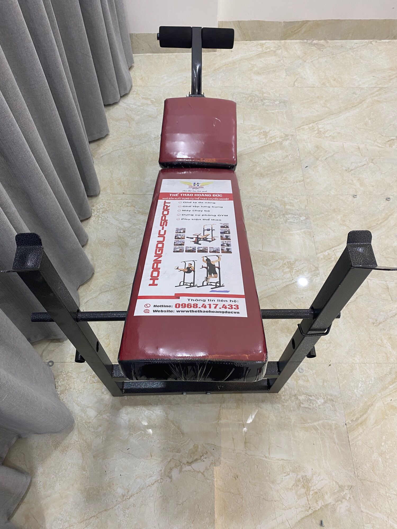 Ghế tập tạ đơn xuki HOÀNG ĐỨC không ép