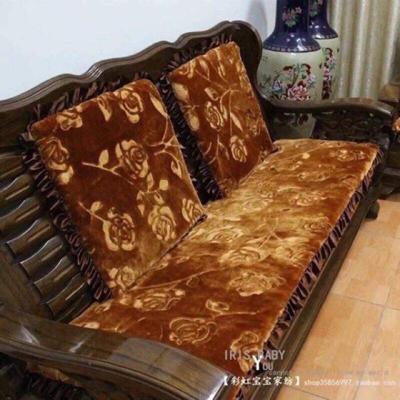 bộ thảm trải lót ghế gỗ