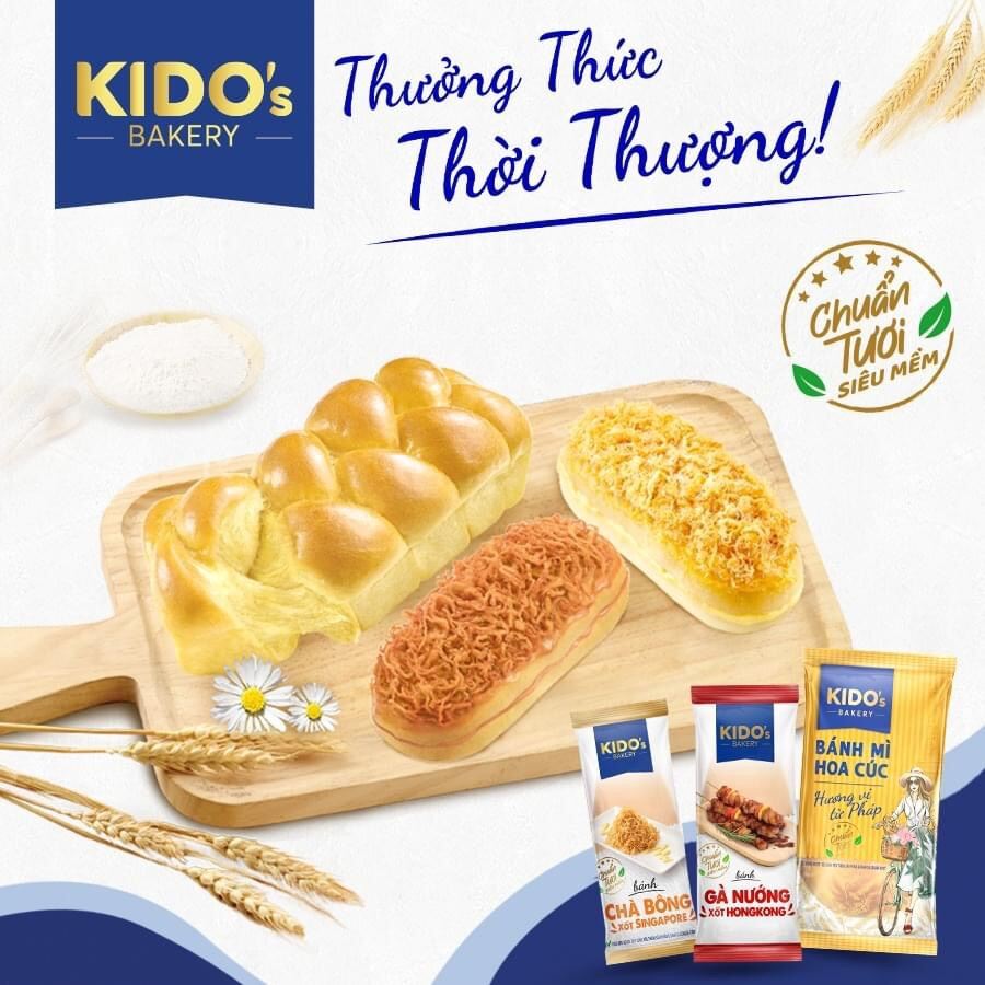 COMBO 5/10 CÁI BÁNH MÌ TƯƠI KIDO’s VỊ CHÀ BÔNG/GÀ/TAKOYAKY/XÚC XÍCH(NGẪU NHIÊN)HSD:8->10 NGÀY