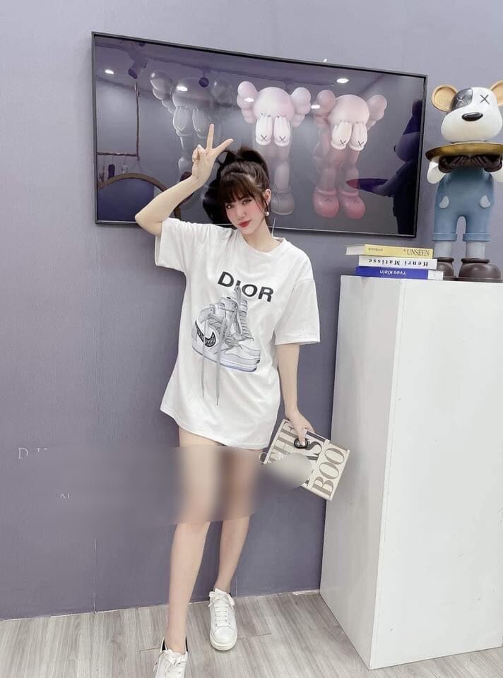 Freeship áo phông đôi giày dây thật