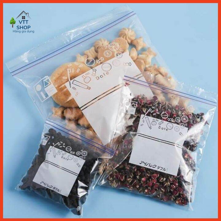 Set 3 hộp túi zip đựng thực phẩm Nhật Bản