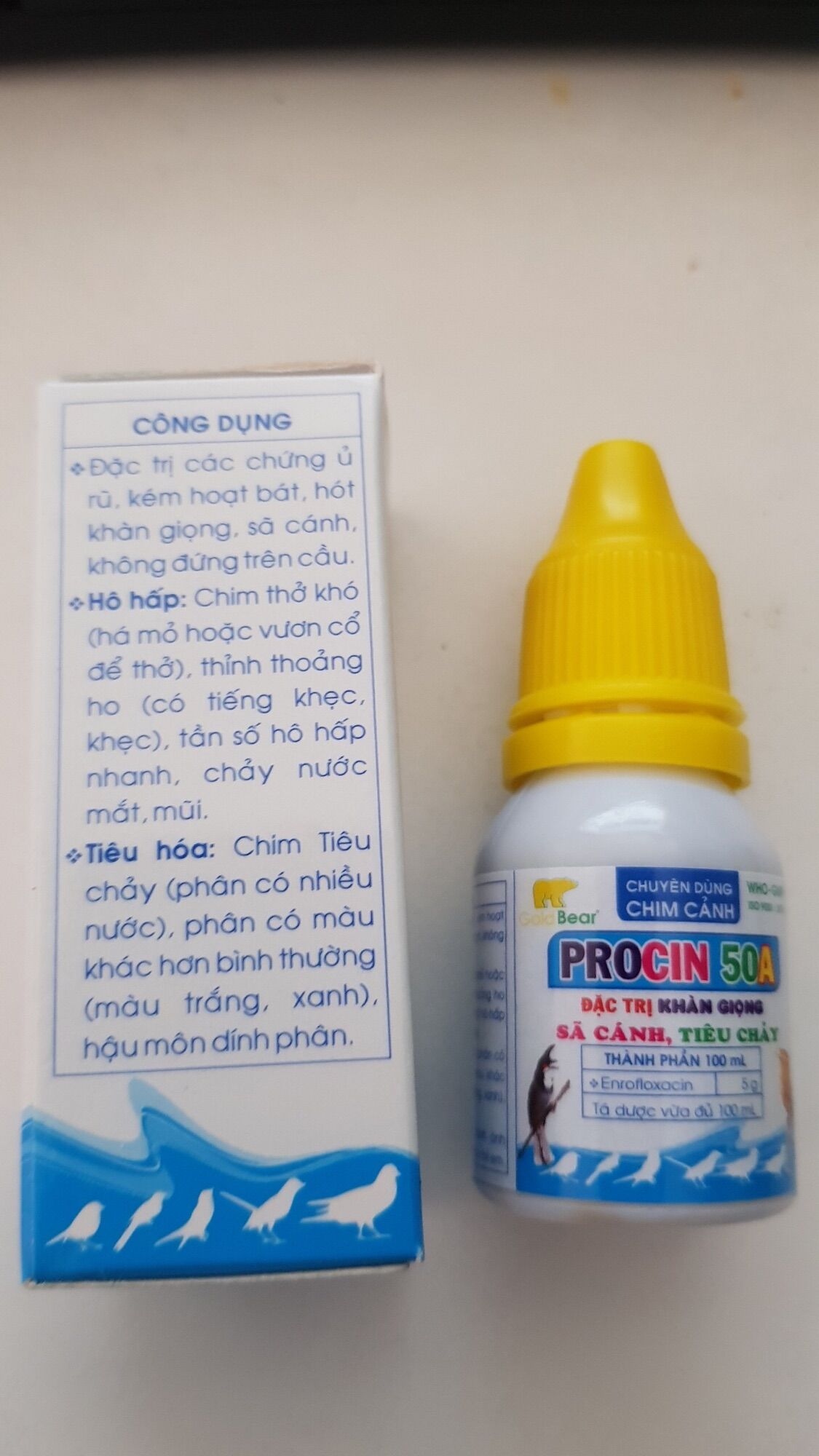 Procin 50a lọ 10ml tiêu chảy, sã cánh