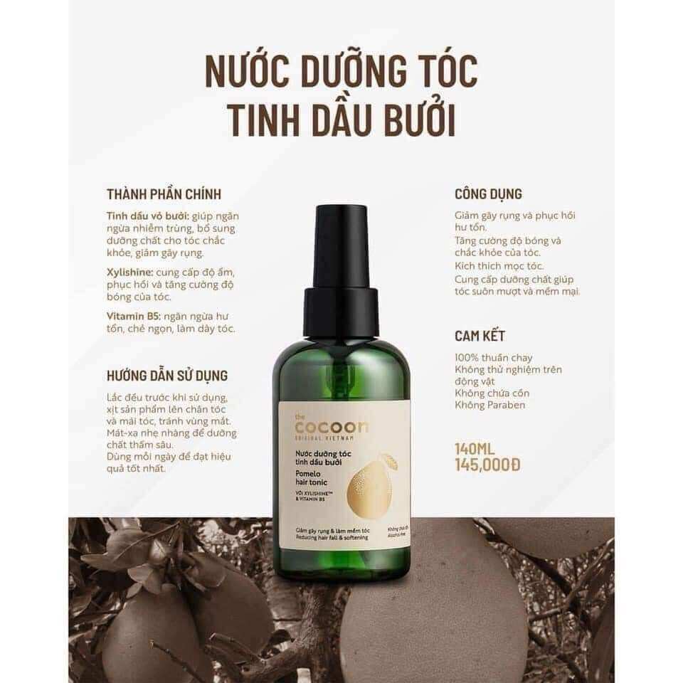 Xịt dưỡng tóc Tinh dầu bưởi Cocoon
