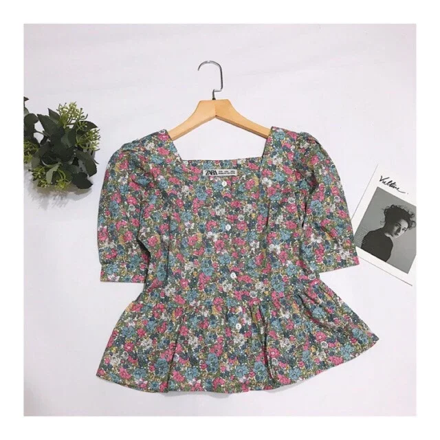 Áo peplum hoa nhí