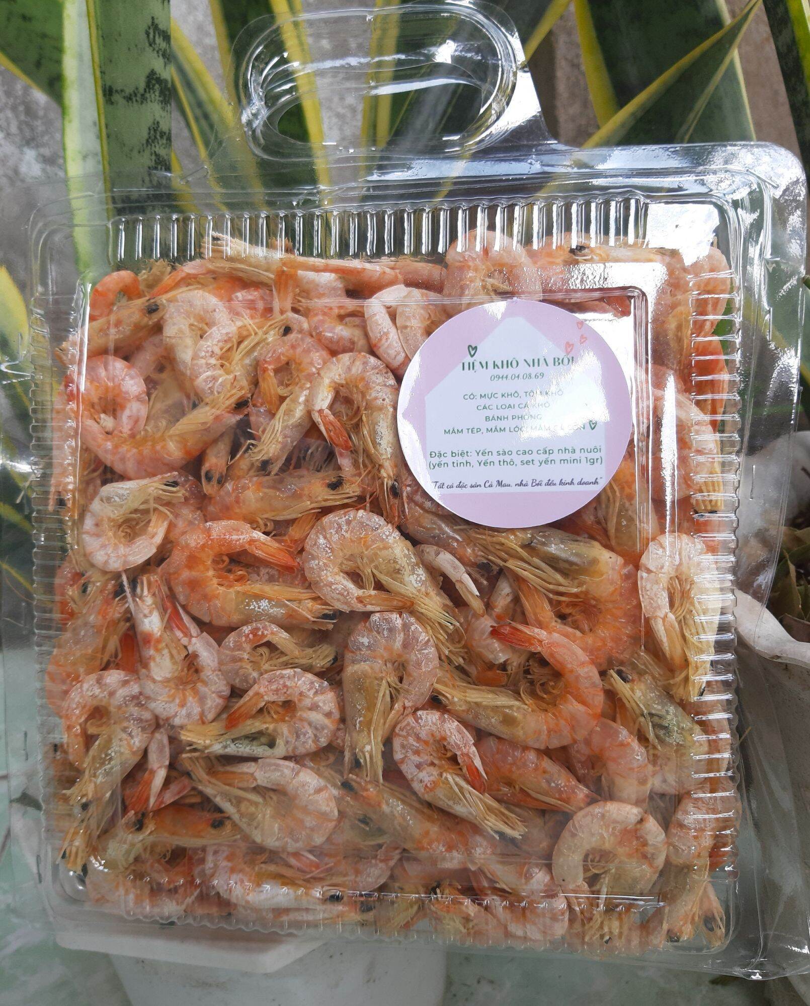 500gr tôm đất nguyên vỏ phơi khô cà mau
