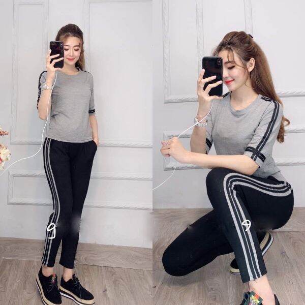 Bộ đồ thể thao nữ thun cotton mát mịn