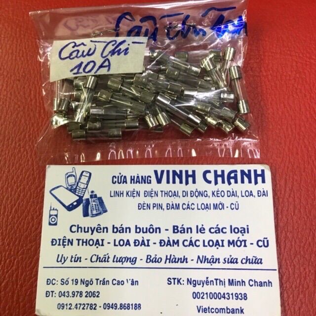Túi 50 con cầu chì 10a nhỏ