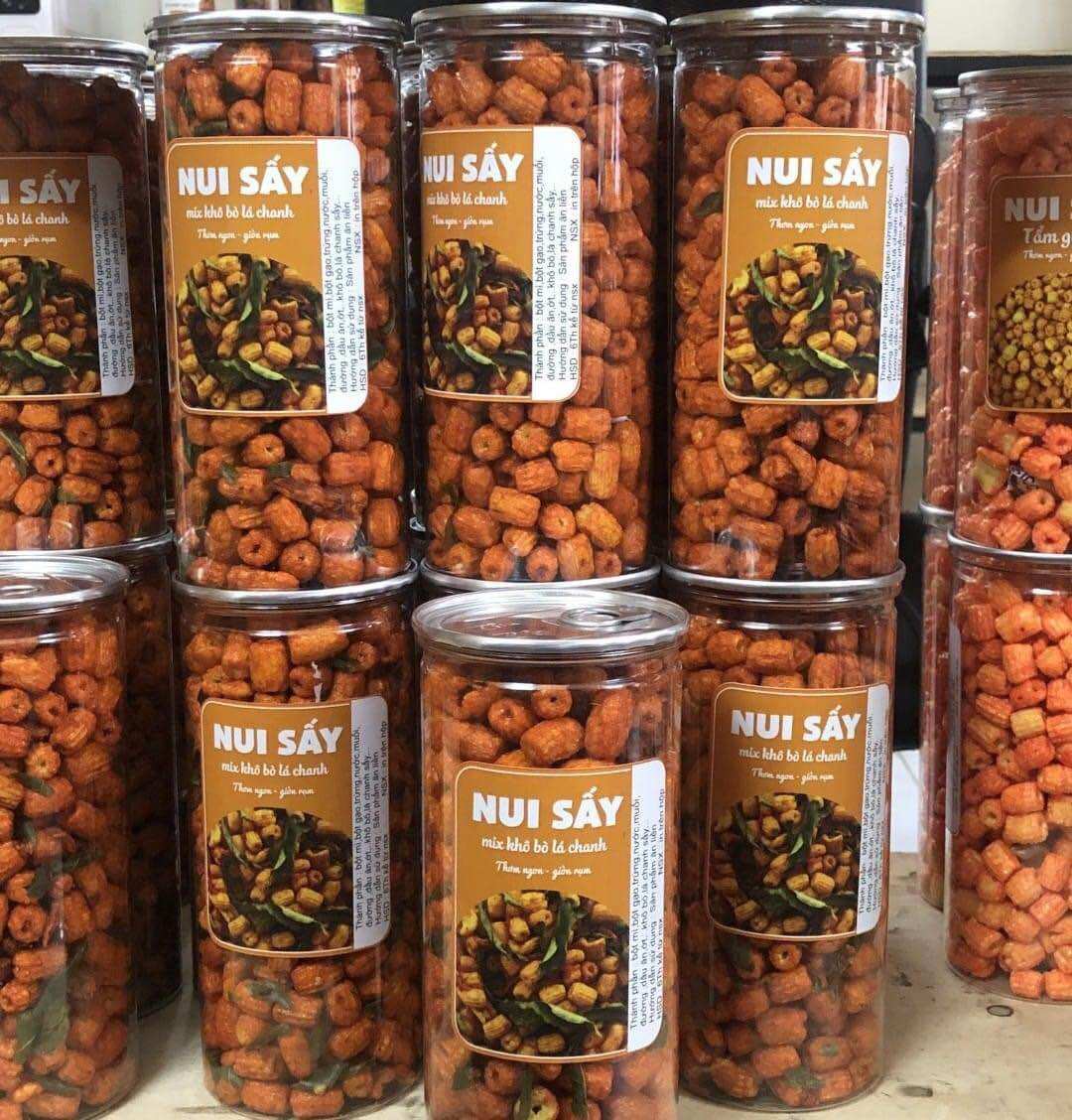 NUI SẤY KHÔ BÒ LÁ CHANH 350G
