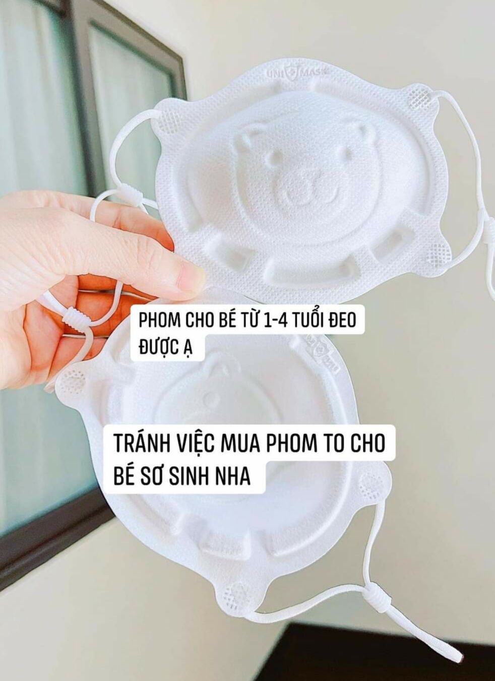 Khẩu trang Kichi cao cấp em bé . (1 bịch 3 cái)
