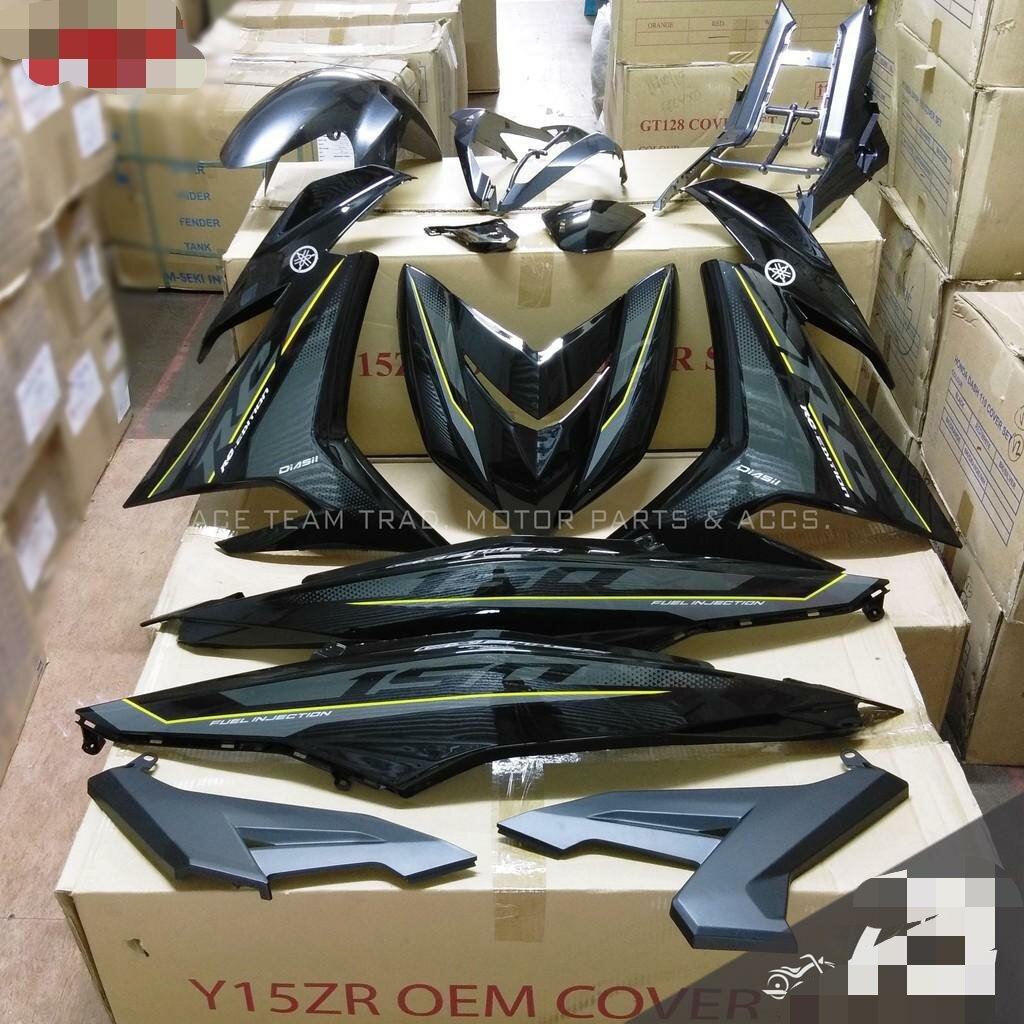 Tem rời exciter 150 đen rc chỉ vàng, tặng kèm set logo