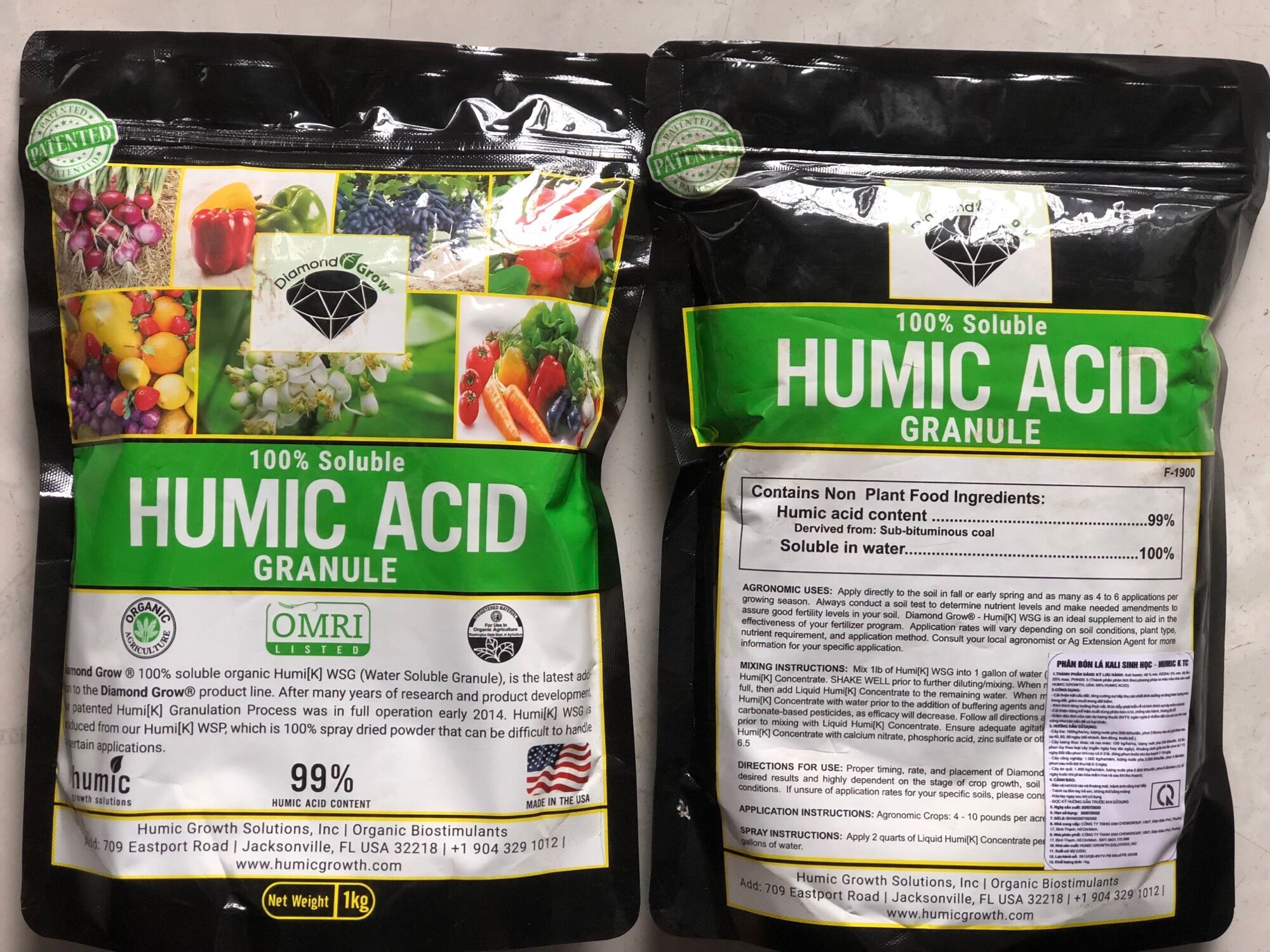 Phân humic mỹ – humix usa – humic acid granule 99% cao cấp nhập khẩu từ mỹ.