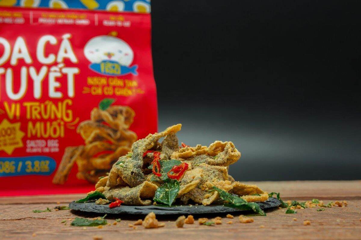 DA CÁ TUYẾT TRỨNG MUỐI x4 CAY 50G