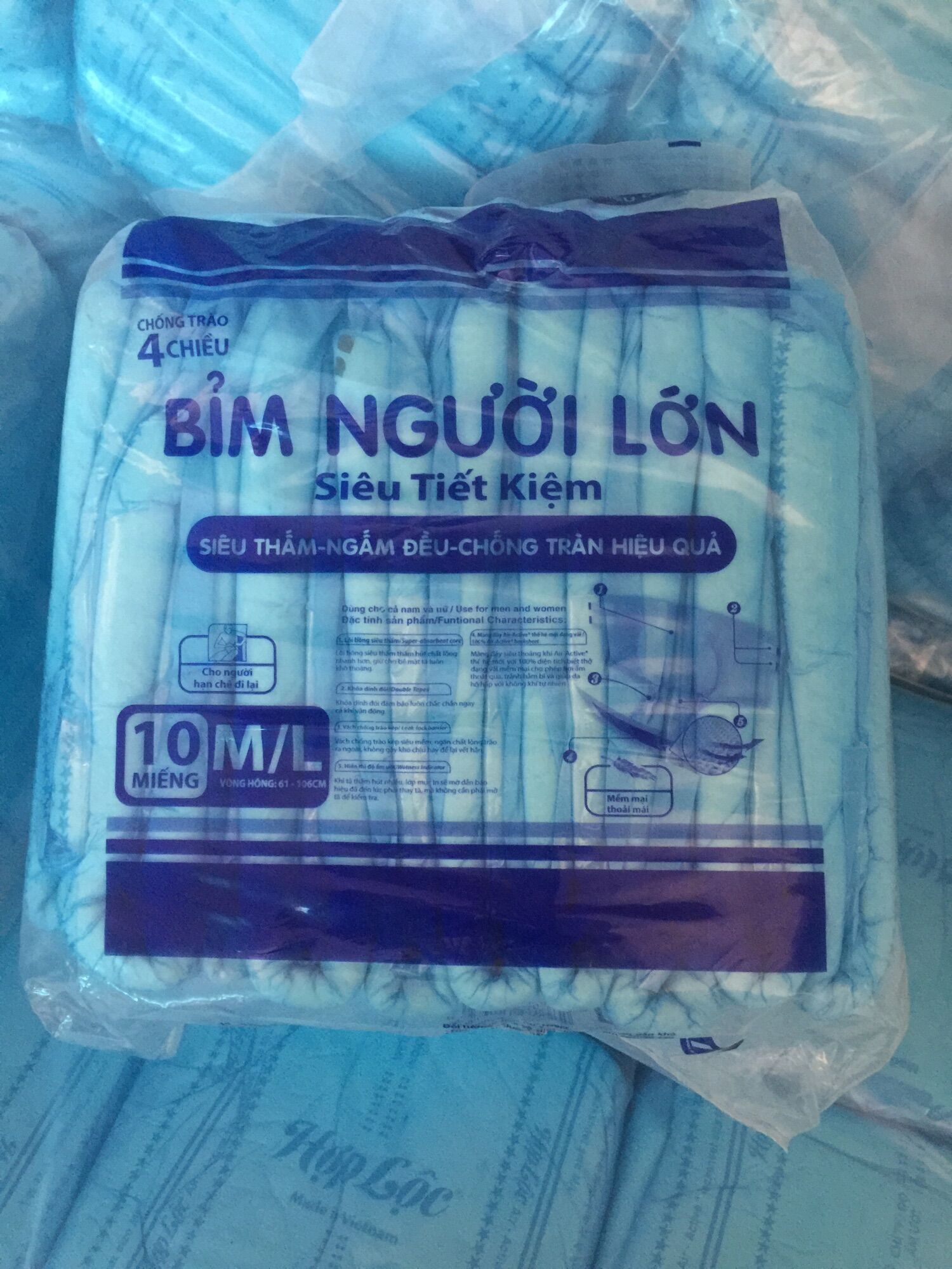 Bỉm người già/bỉm việt thái(50 miếng) ML 50-80KG