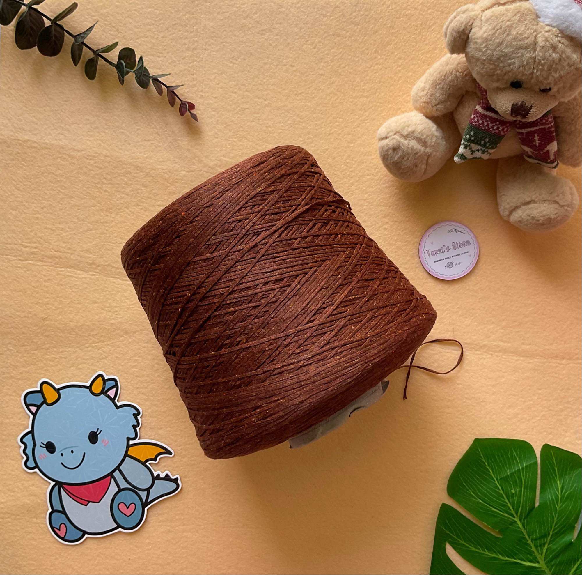 Yarn - Sợi Dệt Cotton Hàng Ý | Sợi mềm, dạng dep ngoài móc nón mũ túi thì có thể móc áo váy | Cuộn 250gram | Terri Store
