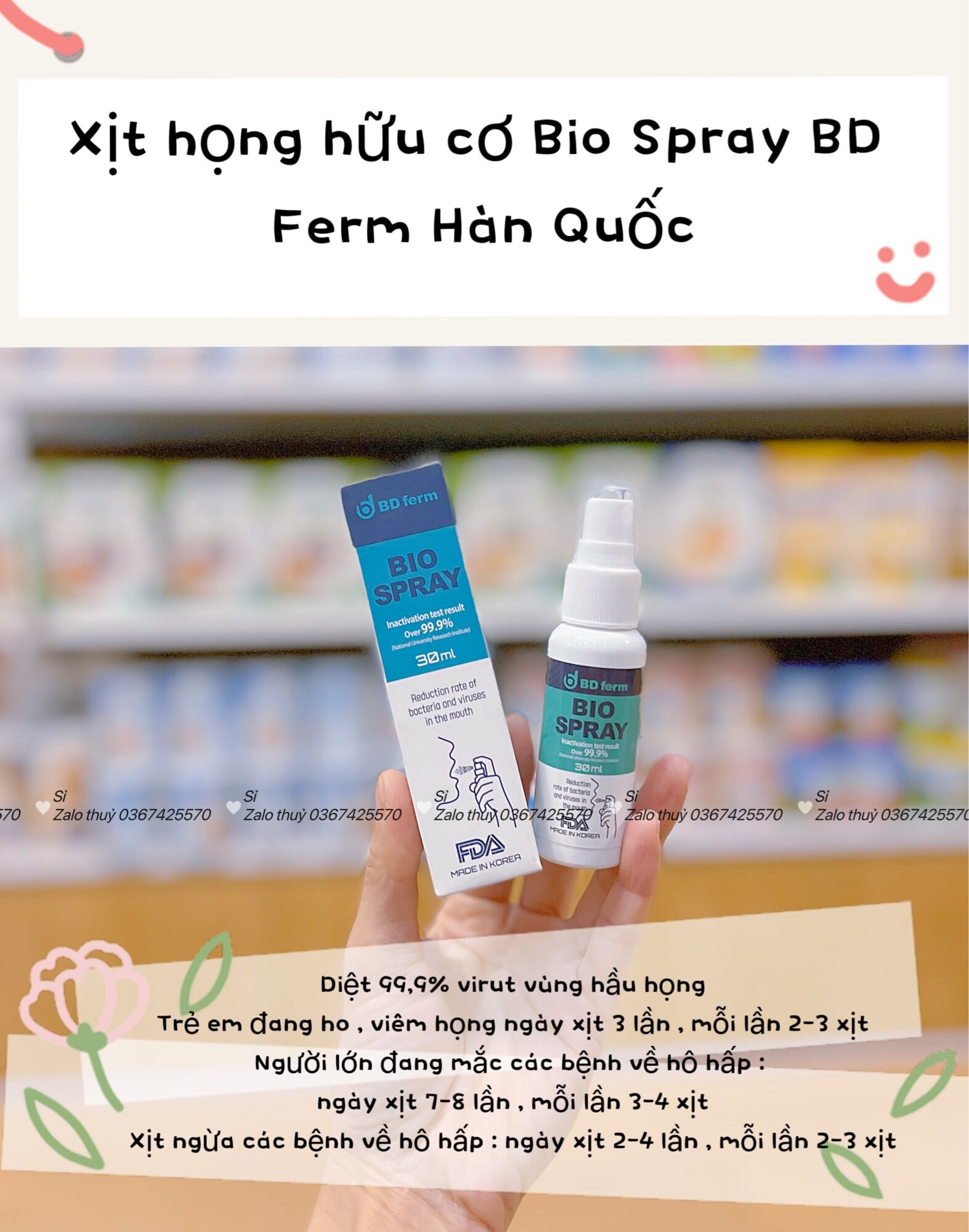 Xịt họng Bio Spray 30ml