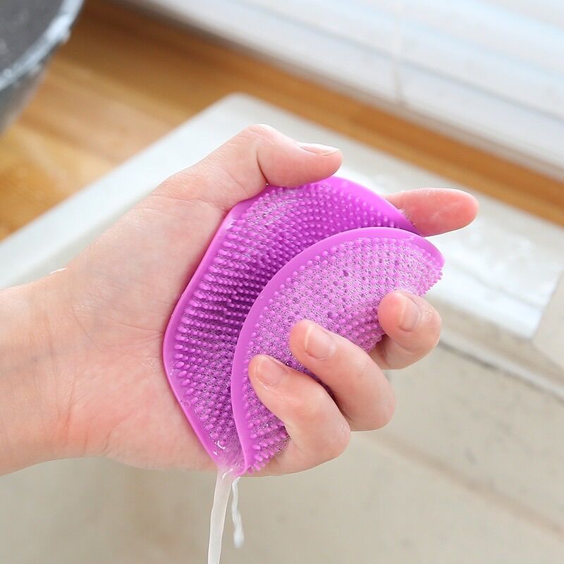 Miếng Rửa Chén Bát Silicon Siêu Sạch (2 cái)