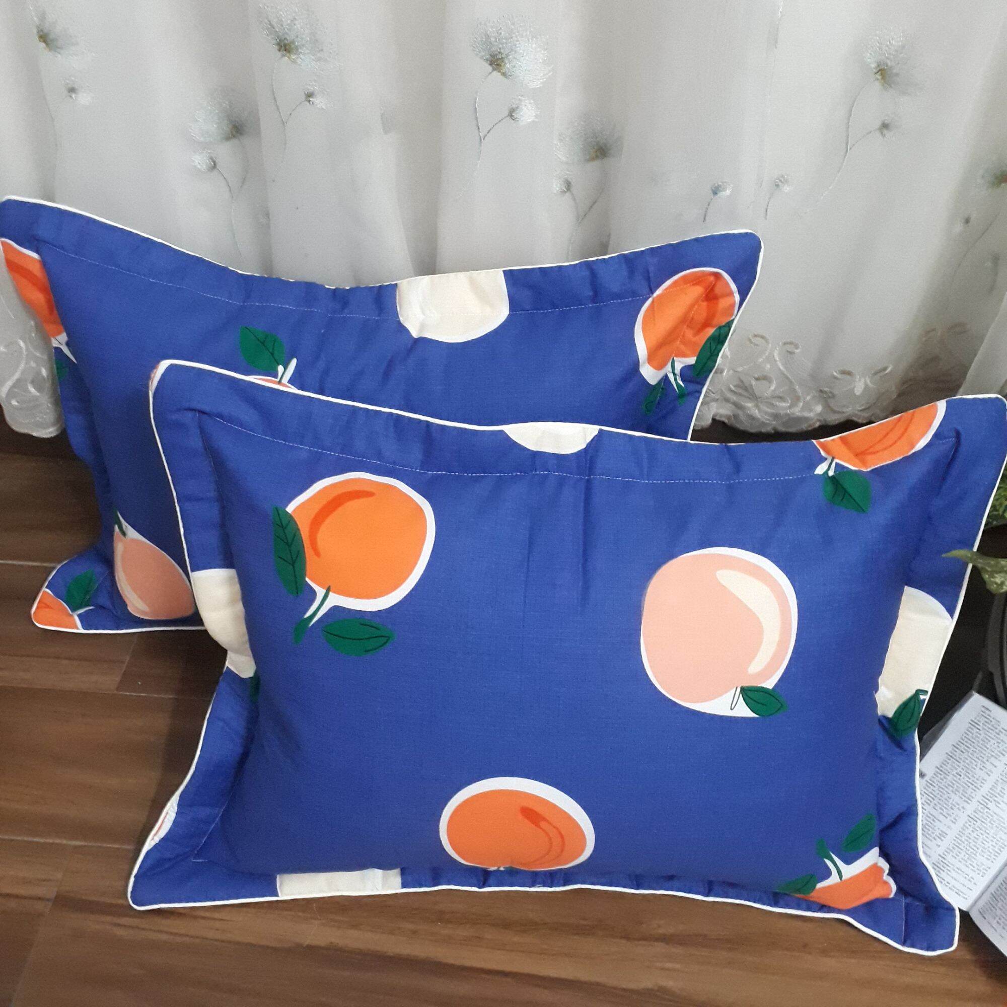 Vỏ gối nằm cotton hàn quốc 45×65,có lót bông dây khóa kéo,1đôi