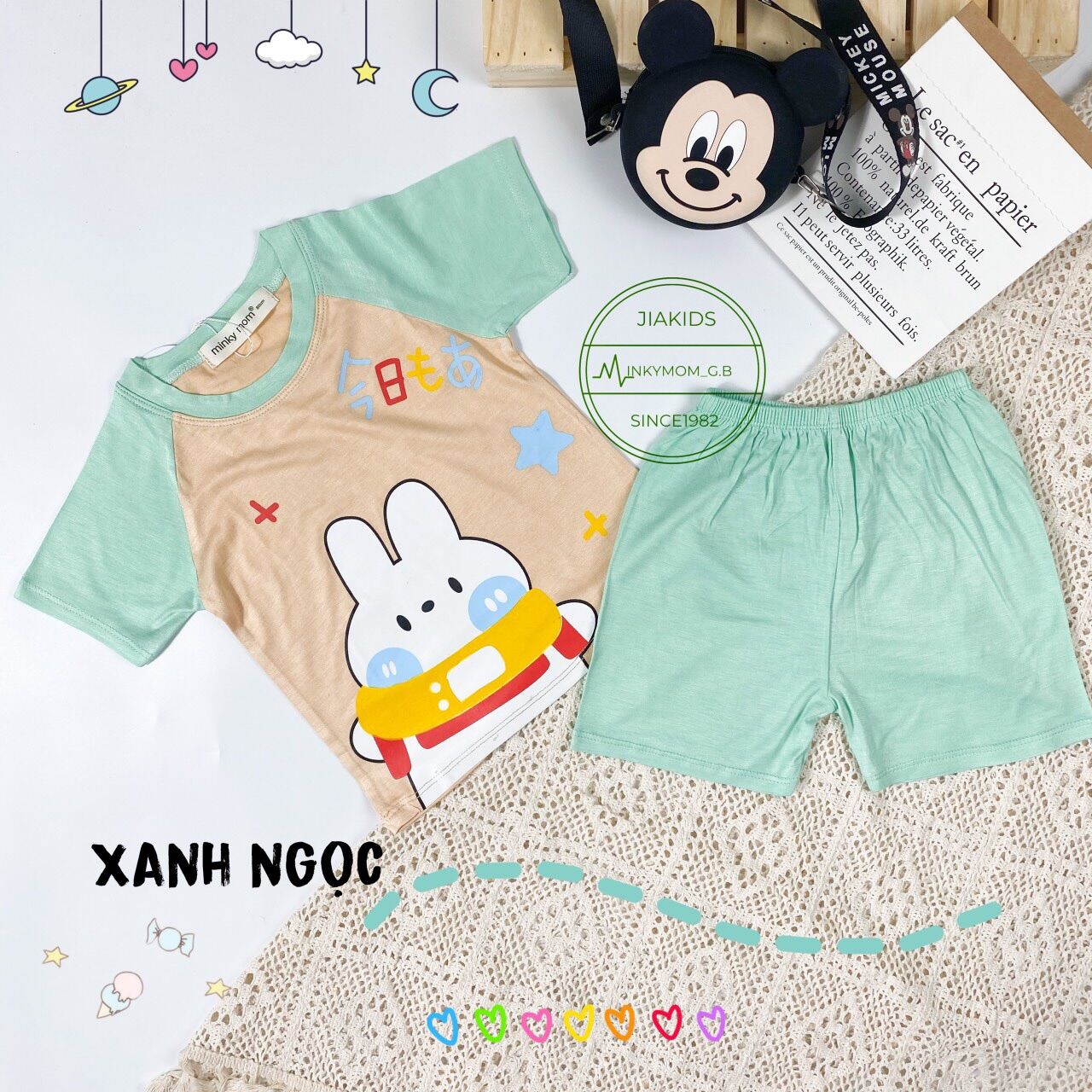 ☘️☘️Bộ Minky mom cộc tay cực xinh☘️☘️