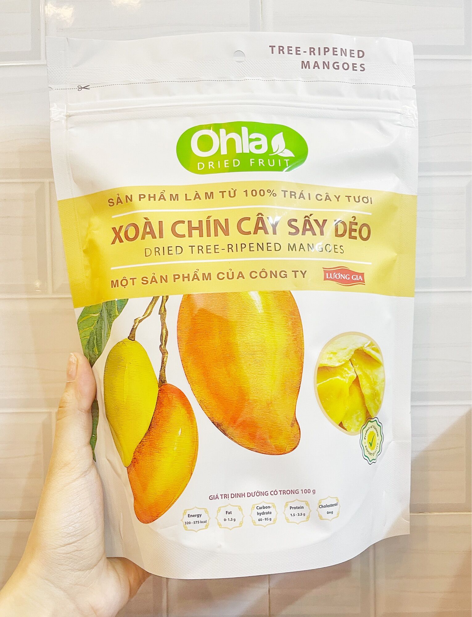 Xoài chín sấy dẻo loại đặc biệt cao cấp lương gia gói to 500g