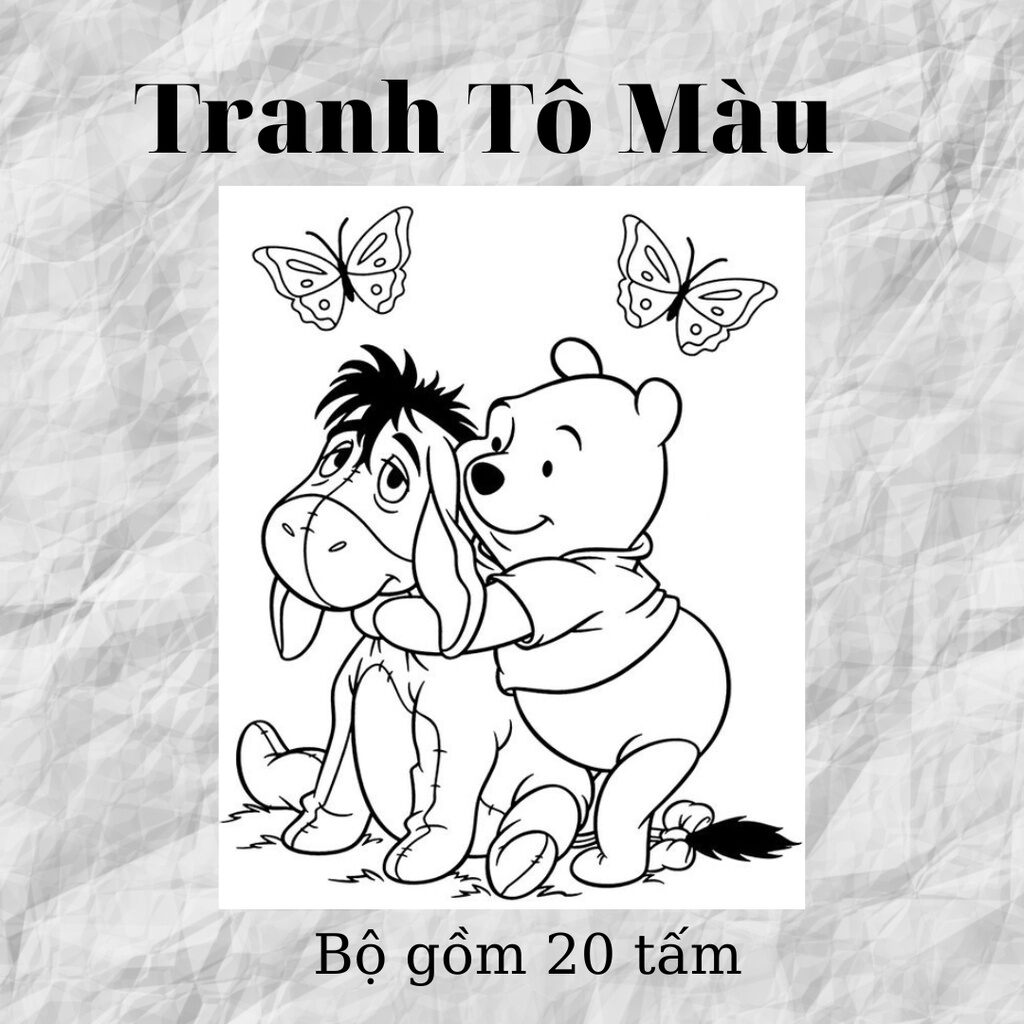 Bộ Tranh Tô Màu 20 tấm A4 Dành Cho Bé