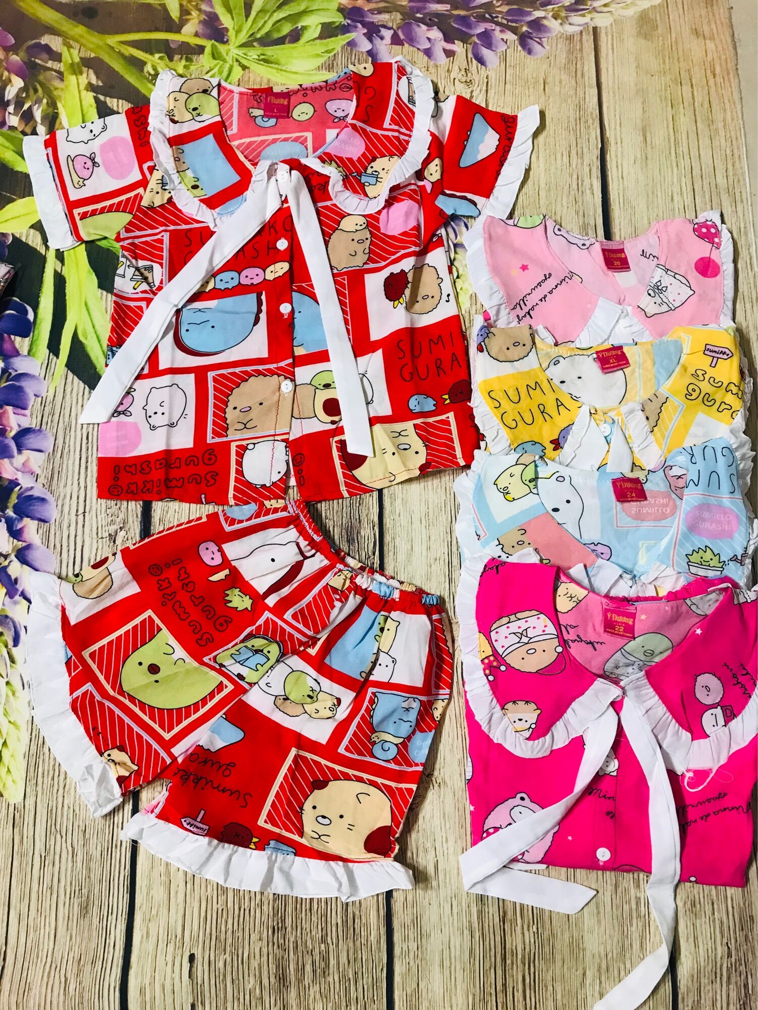 . bộ tiểu thư cộc tay bé gái 10-20kg