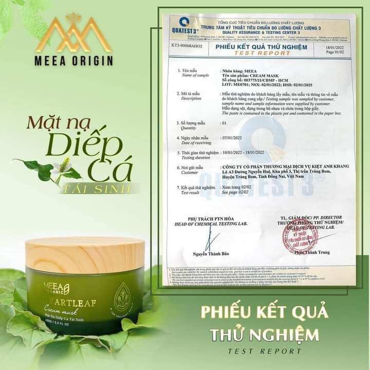 [sỉ = lẻ] Mặt nạ đắp mask diếp cá meea origin ( chính hãng 100%)