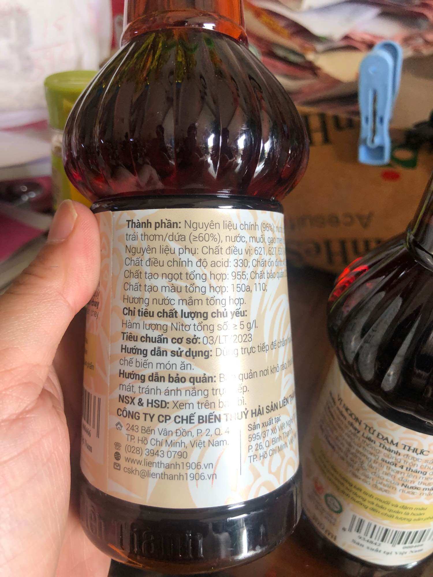 Nước mắm ăn chay, hiệu Liên Thành, chai 300ml
