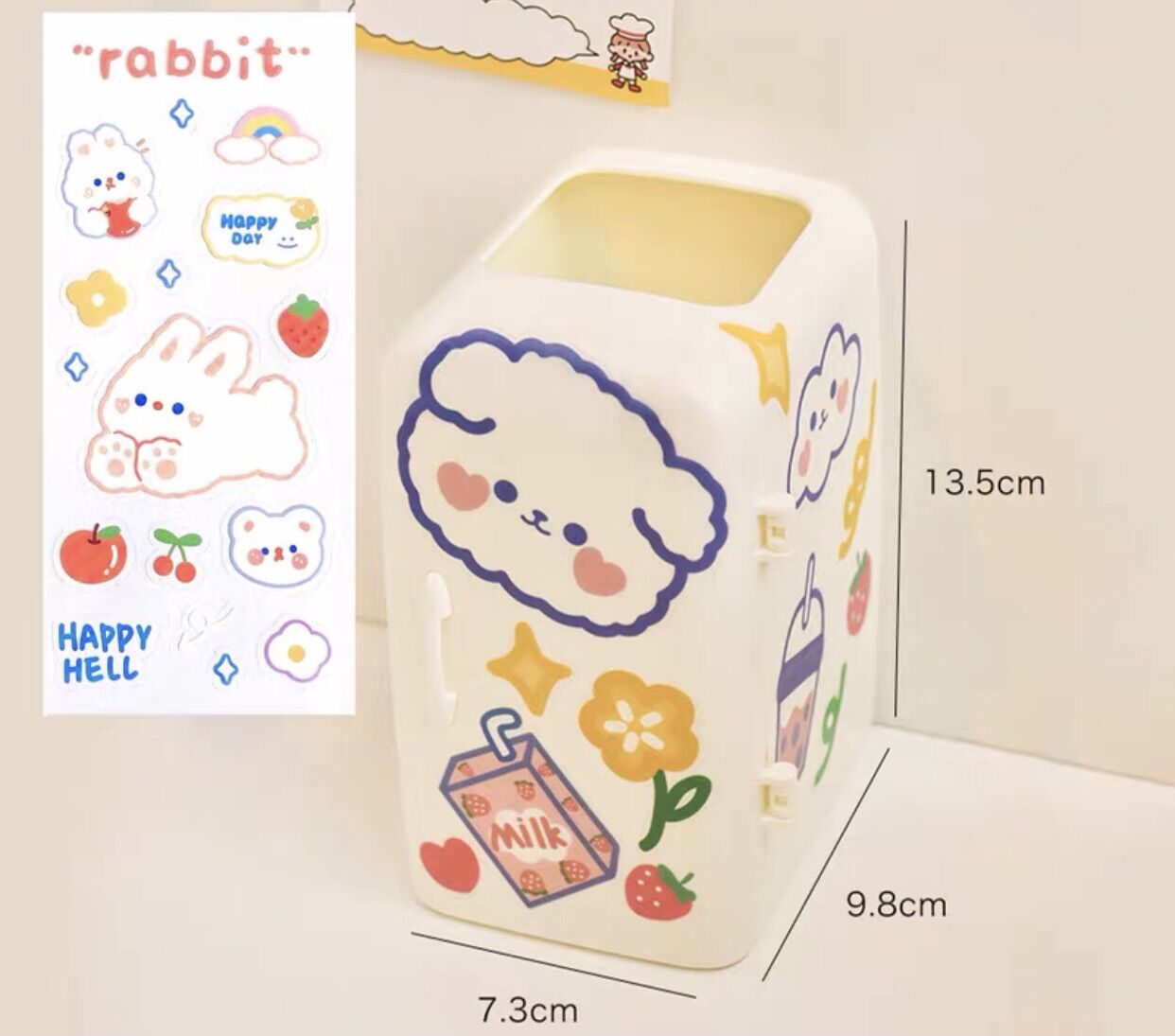 TỦ LẠNH MINI ĐỰNG BÚT TẶNG KÈM STICKER